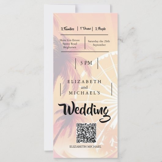 Festival Ticket Palm Wedfest Wedding (Achterkant)