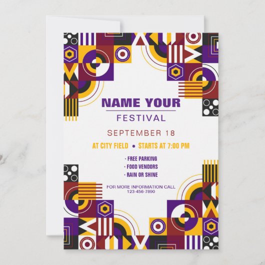 Festival uitnodiging (Voorkant)