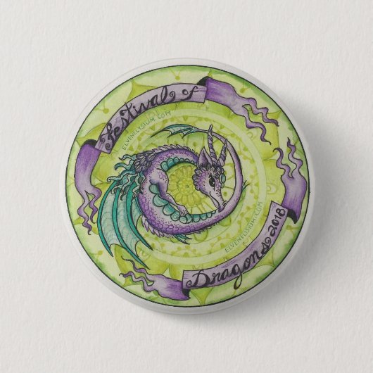 Festival van Dragons Button (Voorkant)