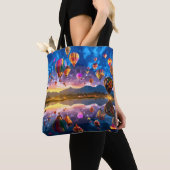 Festival van heteluchtballonnen tote bag (Dichtbij)
