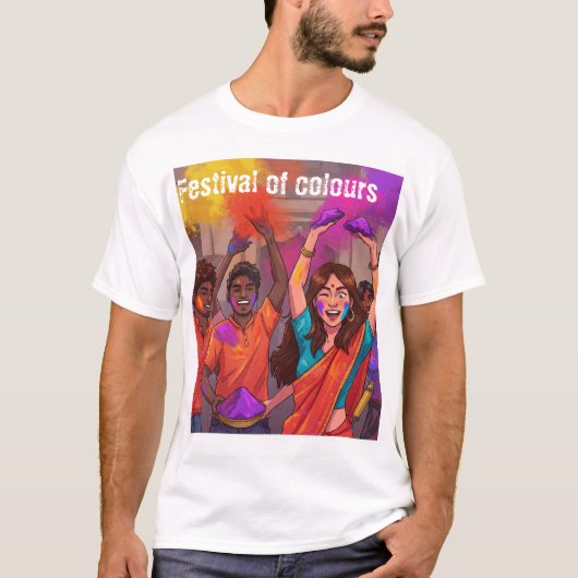 Festival van kleuren t-shirt (Voorkant)