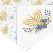 Festival van Lichten Chanoeka | winterwit Korte Tafelloper (Hoek)