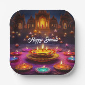 Festival van Lichten: Diwali Feesten Papieren Bordje (Voorkant)