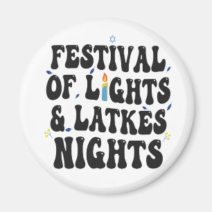 Festival Van Lichten & Latkes Nachten Grappige Han Magneet