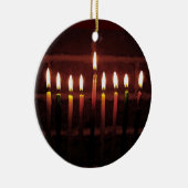 Festival van Light Hanukkah Menorah Keramisch Ornament (Rechts)