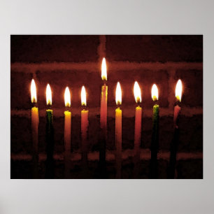 Festival van Lights Menorah Poster