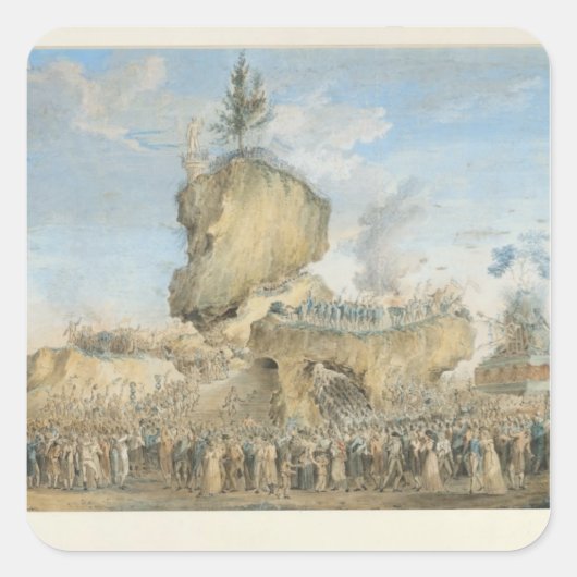 Festival van Opperste Being op het Vierkante Sticker (Voorkant)