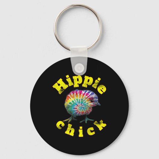 Festival Vibe Hippy Chick Tie Dye Chick Sleutelhanger (Voorkant)