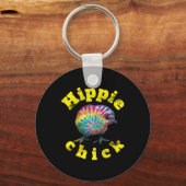 Festival Vibe Hippy Chick Tie Dye Chick Sleutelhanger (Voorkant)