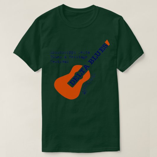 Festival voor het erfgoed van Mississippi Delta Bl T-shirt (Design voorkant)