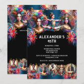 Festival vuurwerk carnaval showmen circus plezier kaart (Voorkant / Achterkant)