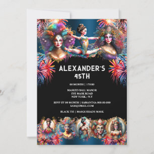 Festival vuurwerk carnaval showmen circus plezier kaart