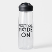 Festivalmodus Aan Krachtige Statement Ontwerp Waterfles (Voorkant)