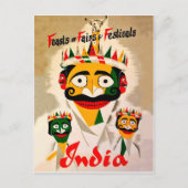 Festivals in India, oud poster Briefkaart