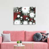 Festive 2 Winter Snowflakes Fine Fractal Art Canvas Afdruk (Insitu (Woonkamer))