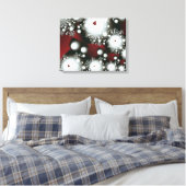 Festive 2 Winter Snowflakes Fine Fractal Art Canvas Afdruk (Insitu (Slaapkamer))