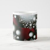 Festive 2 Winter Snowflakes Fine Fractal Art Grote Koffiekop (Voorkant)
