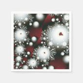 Festive 2 Winter Snowflakes Fine Fractal Art Servetten (Voorkant)