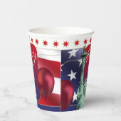 Festive 4th of Juli Onafhankelijkheidsdag Papieren Bekers (Rechts)