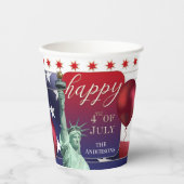 Festive 4th of Juli Onafhankelijkheidsdag Papieren Bekers (Voorkant)