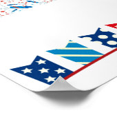 Festive 4th of Juli Partij Welkome Poster (Hoek)