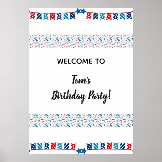 Festive 4th of Juli Partij Welkome Poster (Voorkant)