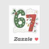 Festive 67 – Bright Christmas Numbers Desig Sticker (Vel)