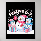 Festive 6 7 Six Seven Meme Christmas Women Men Kid Poster (Voorkant)