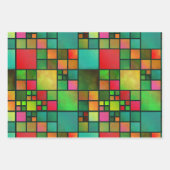 Festive Abstract Art Pattern Kerstmis Inpakpapier Vel (Voorkant)