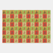 Festive Abstract Art Pattern Kerstmis Wrapping Pa Inpakpapier Vel (Voorkant 2)