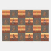 Festive Abstract Art Pattern Kerstmis Wrapping Pa Inpakpapier Vel (Voorkant)