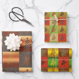 Festive Abstract Art Pattern Kerstmis Wrapping Pa Inpakpapier Vel