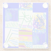 Festive Abstract Glazen Onderzetter (Achterkant)