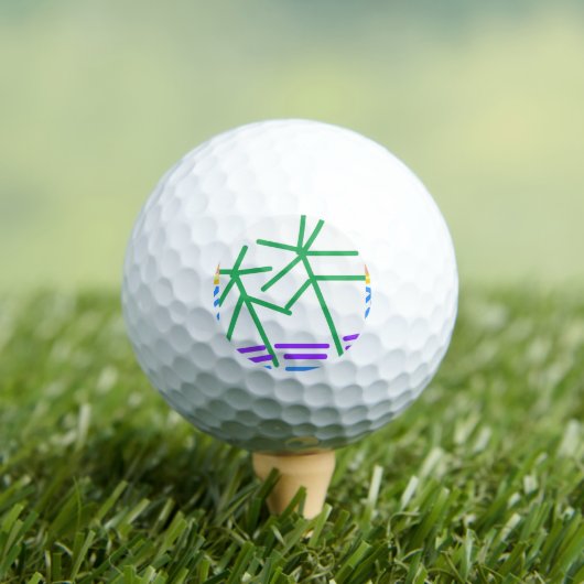 Festive Abstract Golfballen (Insitu Shirt)