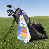 Festive Abstract Golfhanddoek (Groen)