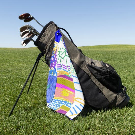 Festive Abstract Golfhanddoek (Groen)