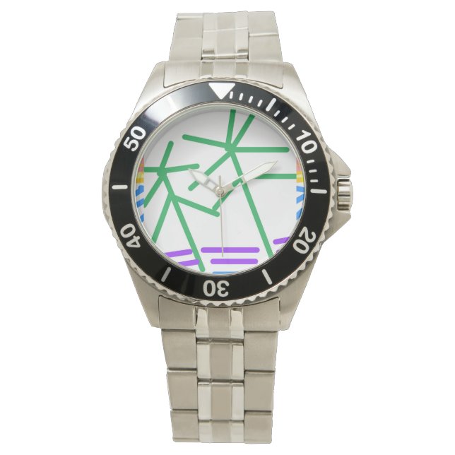 Festive Abstract Horloge (Voorkant)