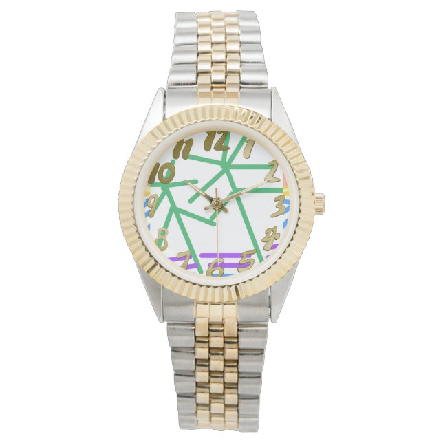 Festive Abstract Horloge (Voorkant)