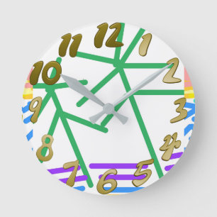 Festive Abstract Ronde Klok