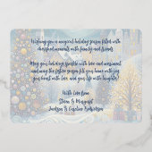 Festive Abstract Winter Wonderland Art Gold Folie Feestdagenkaart (Achterkant)