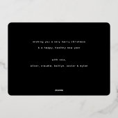 Festive Abstracte foto Folie Feestdagenkaart (Achterkant)