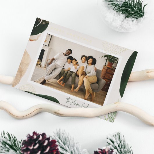 Festive Abstracte foto Folie Feestdagenkaart