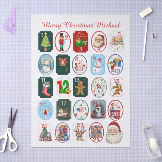 Festive Advent Calendar  Tissuepapier (Craft)
