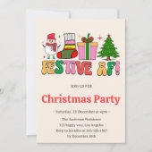 Festive AF Funny Christmas Party | Modern Holiday  Kaart (Voorkant)