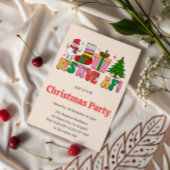 Festive AF Funny Christmas Party | Modern Holiday  Kaart