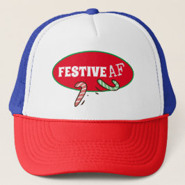 Festive AF Funny Holiday Trucker Pet