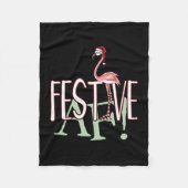 Festive Af Ironic Sarcastic Merry Christmas Flamin Fleece Deken (Voorkant)