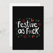 Festive AF-kerstHumor Kaart (Voorkant / Achterkant)