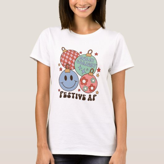 Festive AF Kerstmis T-shirt (Voorkant)