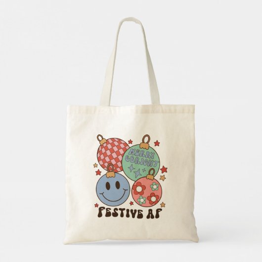 Festive AF Kerstmis Tote Bag (Achterkant)